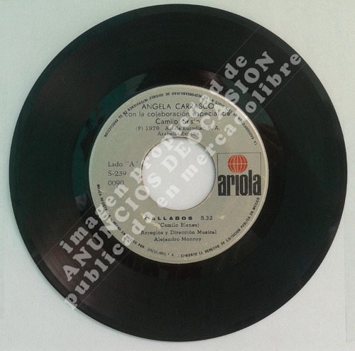 Callados - Ángela Carrasco Y Camilo Sesto (1978) Disco 45rpm (Usado)