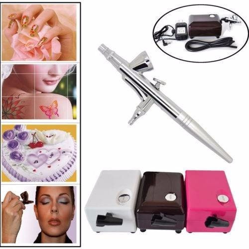 Kit Aerografo Compresor .4mm Maquillaje Artes Tortas Tatoo