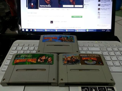 Cartucho Fita Dk 1, 2, 3 Super Famicom Snes Super Nintendo