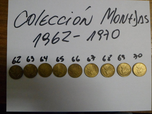 Vendo Monedas Chilenas 1962  Al  1970 .