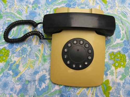 Mundo Vintage: Antiguo Telefono Beige Botones Taiwan Tyo