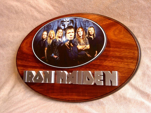 Iron Maiden Cartel En Relieve En Cedro!!!