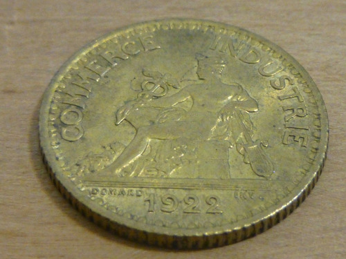 Antigua Moneda Bono 1 Franco,camara Comercio, Francia,1922