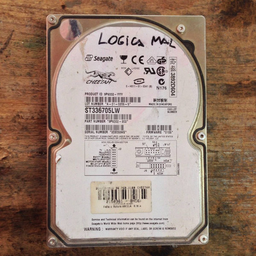 Disco Rigido Seagate 36.7gb Mod: St336705lw No Funciona Scsi