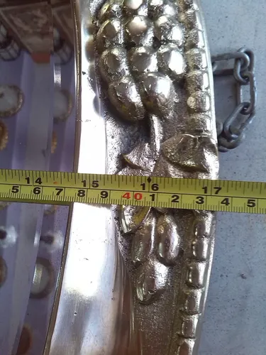 Espejo En Bronce Macizo 8 Kilos Tallado Frances De Palomas (Usado)