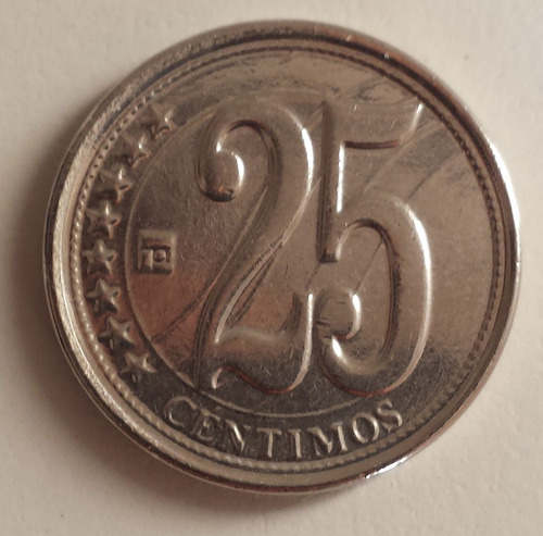 Imagen 2 de 2 de Moneda Venezuela 25 Céntimos 2011 Conmemorativa 200 Años Unc
