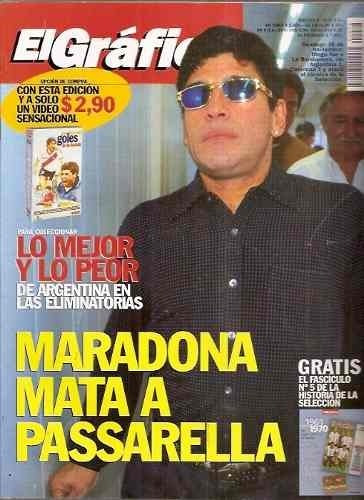 Revista El Grafico 4076 Maradona Chile Clasifica Mundial