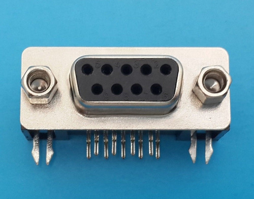 Imagen 2 de 4 de 50 Pzs Conector Db9 Hembra Para Pcb Angulo Recto