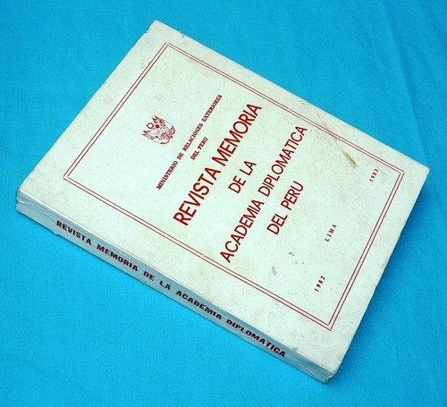 Revista Memoria Academía Diplomática Del Perú 1982 1983