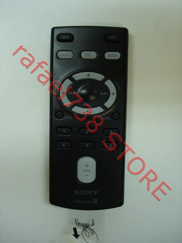 Controle Remoto Rm-x151 Para Som Automotivo Sony Xplod Cdx