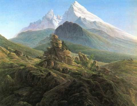 Caspar David Friedrich - El Watzmann - Lámina 45 X 30 Cm.