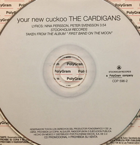 Cd The Cardigans Your New Cuckoo ( Promo Sin Portadas )
