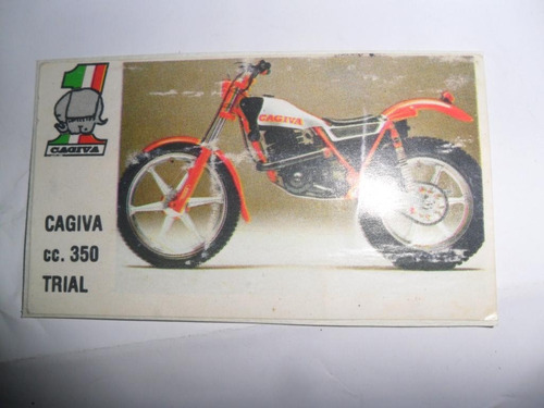 Figurita Figu Moto Cagiva Cc 350 Trial   Album Fichu