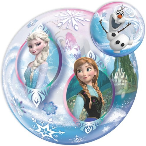 Globo Bomba Burbuja Frozen Elsa Y Anna 56cm Inflar Con Helio