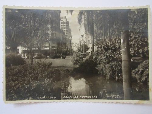 Foto Postal Antiga Praça Da República São Paulo