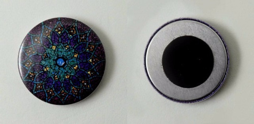 Button Imã De Geladeira 38mm (200 Buttons Desmontados)