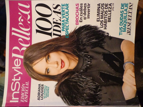Revista Instyle Belleza Portada Adriana Louvier De Coleccion