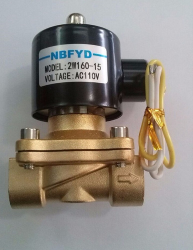 Válvula Solenoide De Bronce 110vac 1/4 Gas, Aire, Agua A 34