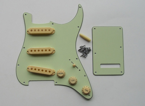 Pickguard Stratocaster Sss 11 Pernos Mint Green + Accesorios