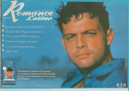 Revista / Romance Latino / Nº 1 / Luis Miguel / Año 1994