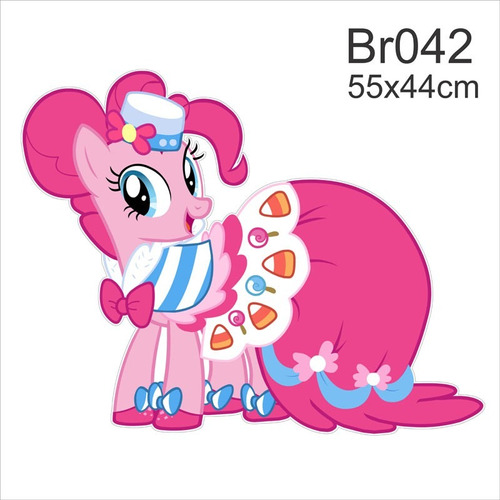 Adesivo Parede Menina My Little Poney Pony Pinky Pie Br042