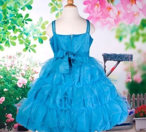 Imagem 5 de 5 de Vestido Infantil Festa Princesa Florista Balonê
