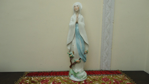 Virgen Maria Antigua En Porcelana Austriaca Impecable Veala
