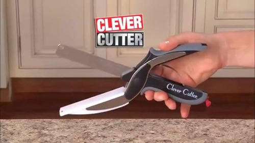 Tijeras Clever Cutter 2en1 Cuchillo Y Tabla De Cortar