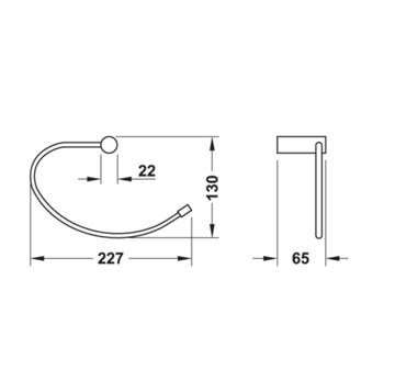Toallero Alta Gama Hafele 980.62.102 Para Baño Renoir Cromo