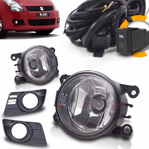 Kit Faros Niebla Suzuki Swift 07 08 09 10 11 Rejilla Biseles