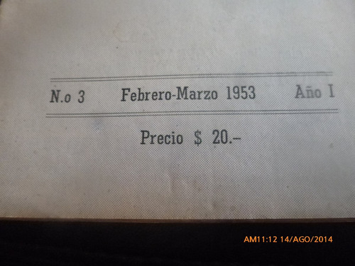 Antigua Revista Mundo Bomberil N° 3 -1953 (256