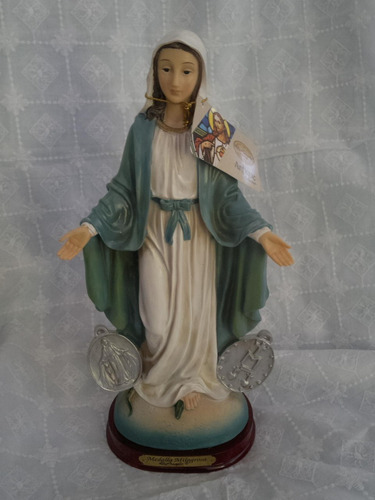 Figura Imagen Virgen Medalla Mlagrosa Di Angelo  31 Cm 60vrd