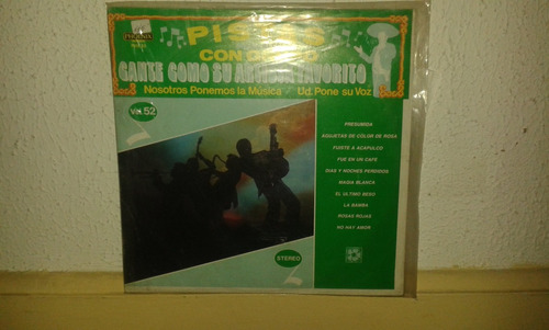 Disco Acetato De Pistas Musicales Con Grupo, Cante Como Su A