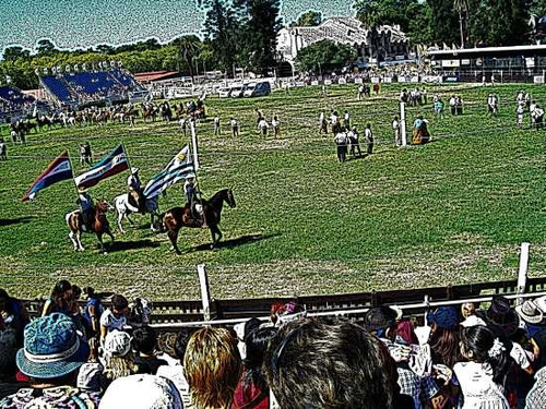 Rural Del Prado - Desfile Gauchesco - Lámina 45 X 30 Cm.