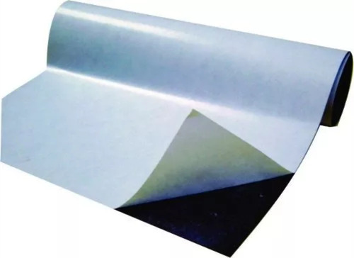 Imagem 1 de 6 de Rolo 4mx30cm Manta Iman Magnética Adesivada 0,3mm Fermag