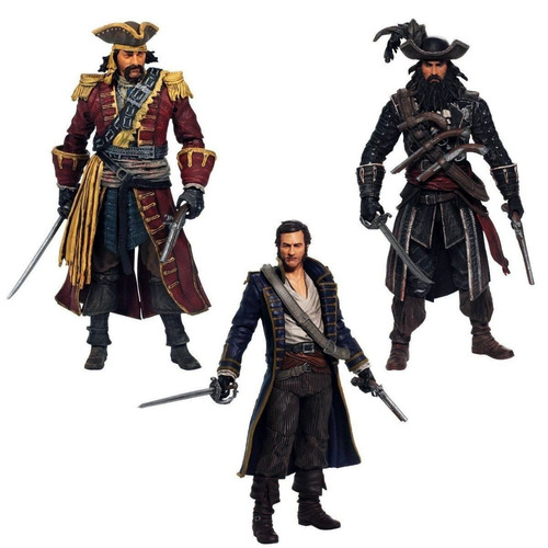 Set 3 Bonecos Assassins Creed Golden Age Of Piracy Mcfarlane