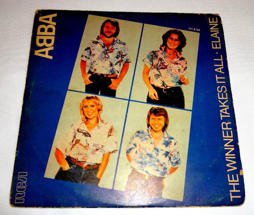 Abba The Winner Takes It All / Elaine Vinil Compacto 1980