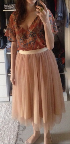 Saia Tule Midi Bailarina,look,fashion,tendencia,adulto 2018