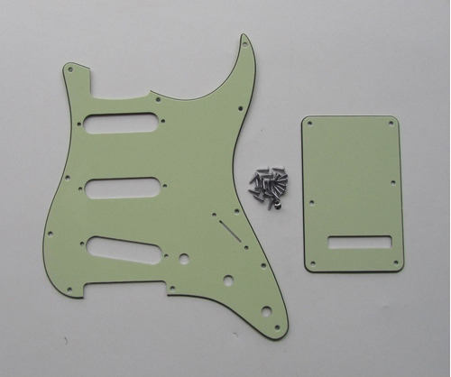 Pickguard Stratocaster Sss 11 Pernos, Color Mint Green