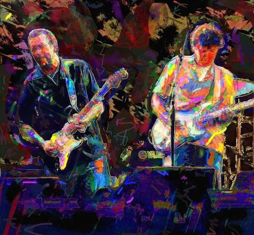 Eric Clapton Steve Winwood Arte Sicodelico - Lamina 45x30cm.