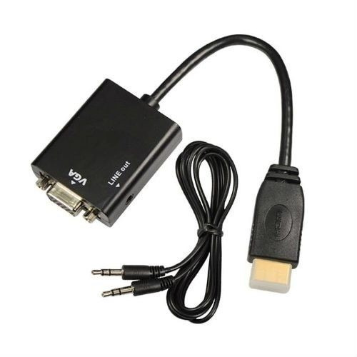 Convertidor Hdmi A Vga Audio Video Adaptador Laptop Tv Celu