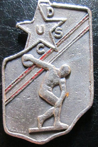 Antigua Medalla Disco Atletismo De Plata 1er Escalafon