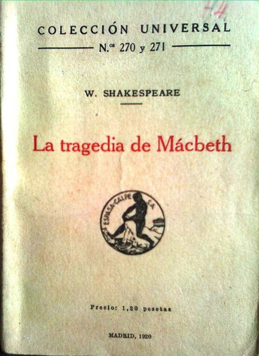 La Tragedia De Macbeth - William Shakespeare - Teatro - 1920