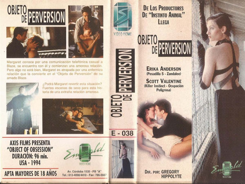 Objeto De Perversion Vhs Scott Valentine Erika Anderson 1994
