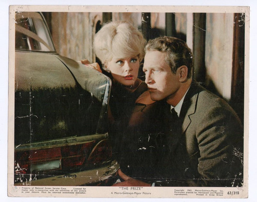 Antigua Foto Cine Pelicula El Premio Elke Sommer Paul Newman