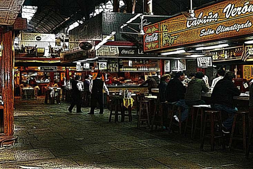 Mercado Del Puerto - Parriladas Del Interior -lámina 45x30cm