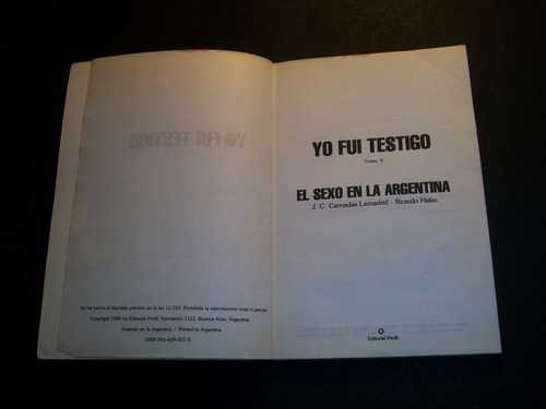 Yo Fui Testigo 9 Sexo En La Argentina