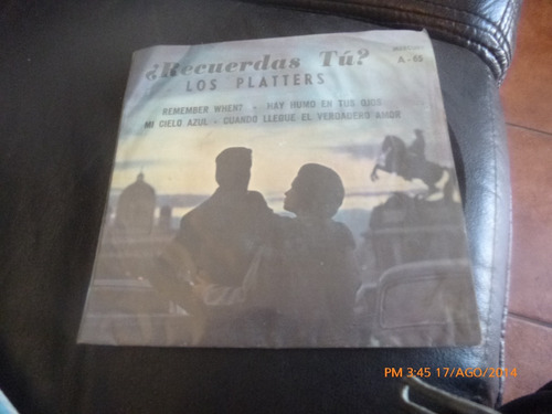 Vinilo Single   The Platters  -- -recuerdas Tu ( I-100