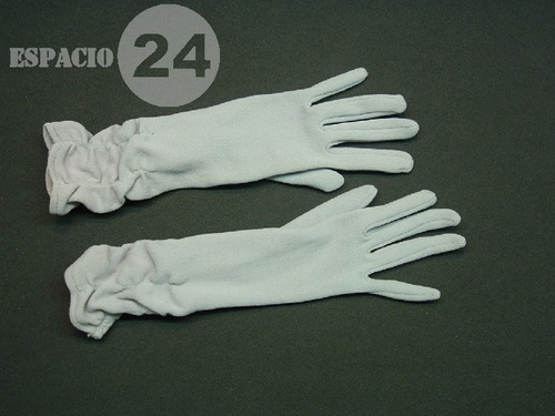 Guantes Para Dama, Streech, Usados, T 6, Color Gris Claro.