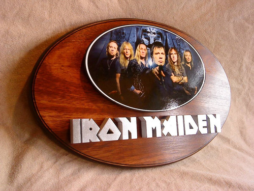 Iron Maiden Cartel En Relieve En Cedro!!!